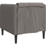 vidaXL Fauteuil stof taupe
