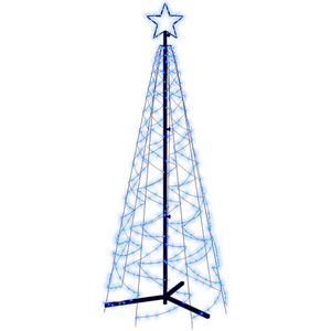 vidaXL Kegelkerstboom 200 LED's blauw 70x180 cm