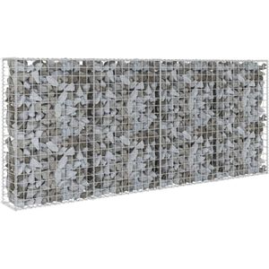 VidaXL Schanskorfmuur met Deksel 200x20x85 cm - Gegalvaniseerd Staal