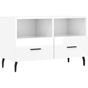 vidaXL-Tv-meubel-80x36x50-cm-bewerkt-hout-hoogglans-wit