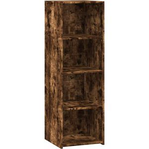 vidaXL - Hoge - kast - 40x41x124 - cm - bewerkt - hout - gerookt - eikenkleurig
