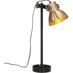 vidaXL Bureaulamp 25 W E27 15x15x55 cm antiek messing