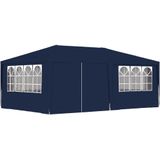 VidaXL Professionele Partytent 4x6 m Blauw - Zijwanden 90 g/m²