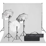 vidaXL Fotostudioset met verlichtingsset en achtergrond