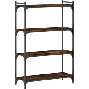 vidaXL Boekenkast 4-laags 80x30x120 cm bewerkt hout gerookt eikenkleur