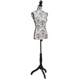 vidaXL-Etalagepop-torso-vrouw-zwart-wit