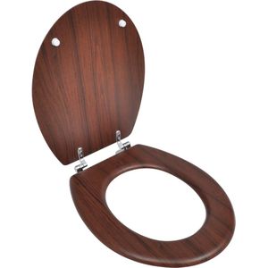 vidaXL Toiletbril simpel ontwerp MDF bruin