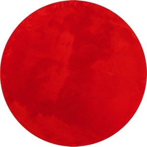 vidaXL-Vloerkleed-HUARTE-laagpolig-zacht-wasbaar-Ø-160-cm-rood