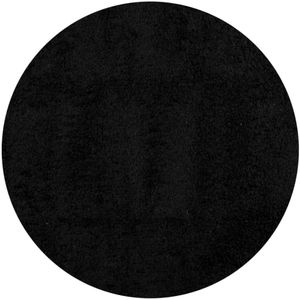 vidaXL-Vloerkleed-PAMPLONA-shaggy-hoogpolig-modern-Ø-120-cm-zwart