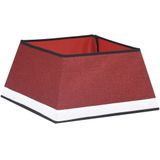 vidaXL Kerstboomrok 48x48x25 cm rood en wit