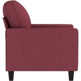 vidaXL Fauteuil 60 cm stof wijnrood