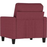 vidaXL Fauteuil 60 cm stof wijnrood