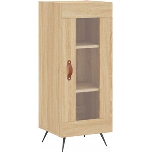 vidaXL Dressoir 34,5x34x90 cm bewerkt hout sonoma eiken