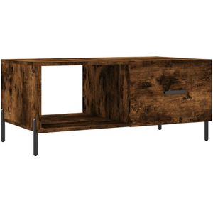 VidaXL Salontafel 90x50x40 cm - Bewerkt Hout - Gerookt Eikenkleurig