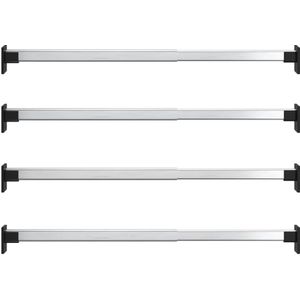vidaXL Kledingroedes 4 st telescopisch 58-100 cm zilverkleurig