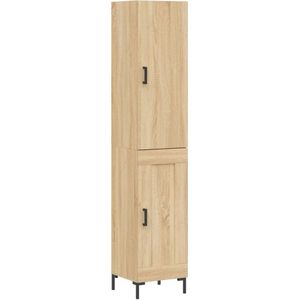 vidaXL Hoge kast 34,5x34x180 cm bewerkt hout sonoma eikenkleurig