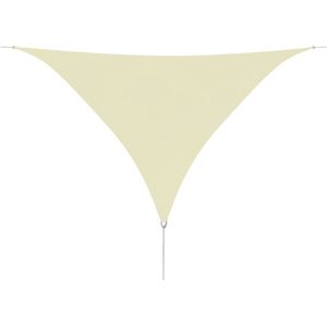 vidaXL Zonnescherm driehoekig 3,6x3,6x3,6 m oxford stof crèmewit