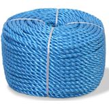 vidaXL Touw gedraaid 14 mm 250 m polypropyleen blauw