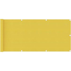 vidaXL Balkonscherm 75x400 cm HDPE geel