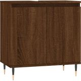 VidaXL Badkamerkast 58x33x60 cm - Bewerkt Hout - Bruineikenkleurig