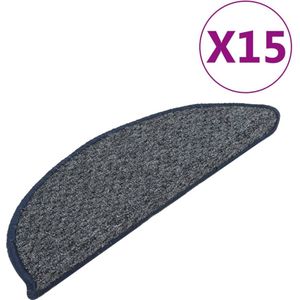 vidaXL-Trapmatten-15-st-56x17x3-cm-donkerblauw