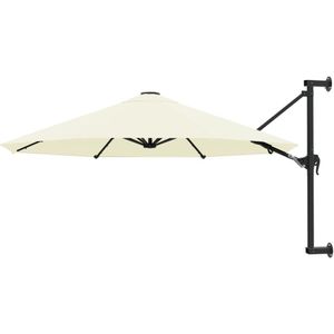 <p>Deze elegante muurparasol is de perfecte keuze om wat schaduw te creëren en jezelf te beschermen tegen schadelijke uv-straling. Het parasoldoek is gemaakt van uv-beschermend en anti-vervagend polyester, waardoor het optimale bescherming biedt tegen de zon en gemakkelijk schoon te maken is.</p>
<p>Het exclusieve ontwerp van deze parasol stelt je in staat om de parasol te kantelen, zodat je de zon kunt blokkeren terwijl deze richting de horizon beweegt. De sterke metalen paal en de 8 duurzame baleinen maken de parasol zeer stabiel en duurzaam.</p>
<p>Deze tuinparasol kan eenvoudig geopend en gesloten worden dankzij het zwengelmechanisme. Het product is ook eenvoudig te monteren en de levering bevat montageaccessoires.</p>
<p>Let op, wij adviseren om het doek te behandelen met een waterdichtmakende spray als het wordt blootgesteld aan zware regenval. De hoogte van deze wandparasol hangt af van de hoogte van de muur.</p>
<ul>
  <li>Kleur: zand</li>
  <li>Materiaal: stof en metaal</li>
  <li>Totale afmetingen: 300 x 131 cm (ø x H)</li>
  <li>Diameter buis: 48 mm</li>
  <li>Met zwengelsysteem</li>
  <li>Met 8 baleinen</li>
  <li>Levering bevat een wandbevestiging</li>
  <li>Materiaal: Polyester: 100%</li>
</ul>