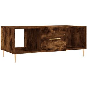 vidaXL Salontafel 102x50x40 cm bewerkt hout gerookt eikenkleurig