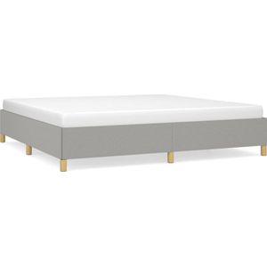 VidaXL Bedframe Stof Lichtgrijs 200x200 cm