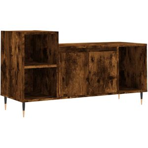 vidaXL Tv-meubel 100x35x55 cm bewerkt hout gerookt eikenkleurig