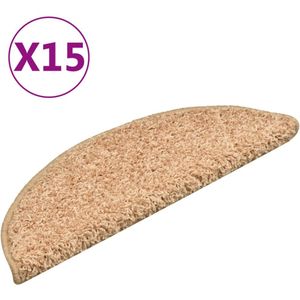 vidaXL Trapmatten 15 st 56x17x3 cm Goud Halfrond