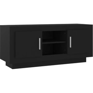 VidaXL TV-meubel 102x35x45 cm - Bewerkt Hout Zwart