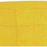 vidaXL - Voetenbankx55x41 - cm - stof - lichtgeel
