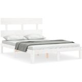 vidaXL-Bedframe-met-hoofdbord-massief-hout-wit-120x200-cm