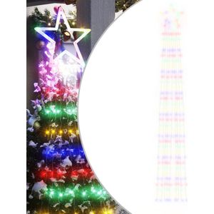 vidaXL Kerstboomverlichting 320 kleurrijke LED's 375 cm