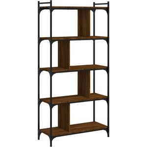 vidaXL-Boekenkast-5-laags-76x32x158-cm-bewerkt-hout-bruin-eikenkleur