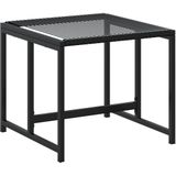 vidaXL - Tuinkrukken - 4 - st - poly - rattan - zwart