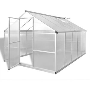 vidaXL - Tuinkas - met - basisframe - 7,55 - m² - versterkt - aluminium