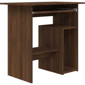 vidaXL Bureau 80x45x74 cm bewerkt hout bruin eikenkleur