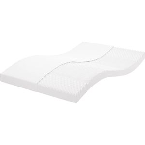 vidaXL Schuimmatras 7 zones hardheid 20 ILD 140x220 cm wit