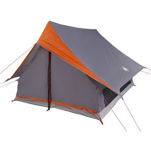 vidaXL Kampeertent A-Frame 5-Persoon Grijs en Oranje Waterdicht