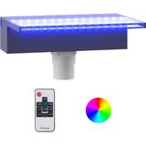 vidaXL Watervaloverlaat met RGB LED's 30 cm acryl