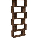 VidaXL Boekenkast/Kamerscherm 80x24x192 cm - Bewerkt Hout - Gerookt Eiken