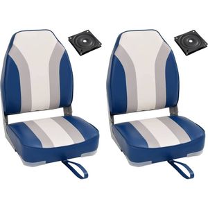 vidaXL 4-delige Bootstoelenset met hoge rugleuning inklapbaar