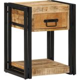 vidaXL - Nachtkastje - 40x35x50 - cm - massief - ruw - hout - mango