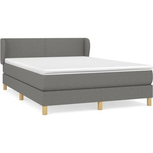 vidaXL-Boxspring-met-matras-stof-donkergrijs-140x200-cm