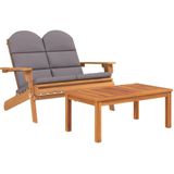 vidaXL 2-delige Loungeset Adirondack massief acaciahout