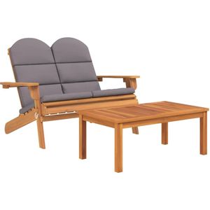 vidaXL 2-delige Loungeset Adirondack massief acaciahout