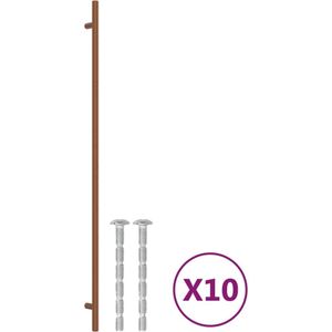 vidaXL Handvatten 10 st 480 mm roestvrij staal bronskleurig