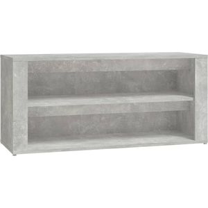 vidaXL-Schoenenrek-100x35x45-cm-bewerkt-hout-betongrijs