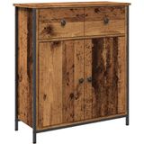 vidaXL Dressoir 70x30x80 cm bewerkt hout oud houtkleurig